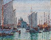 Max Arthur Stremel Schiffe an der Zattere in Venedig France oil painting artist